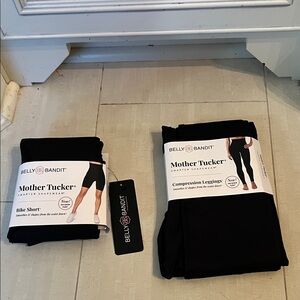 Belly Bandit Black Mother Tucker Bike Shorts and Leggings
